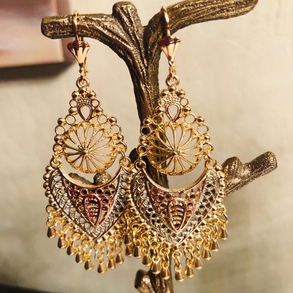 New! Filigree chandelier earrings